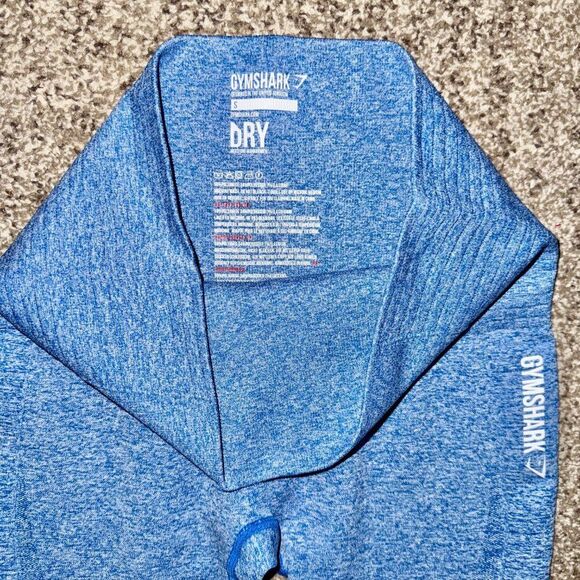 Gymshark Sport Dry High Waisted Seamless Leggings in Blue Size Small - Picture 2 of 10